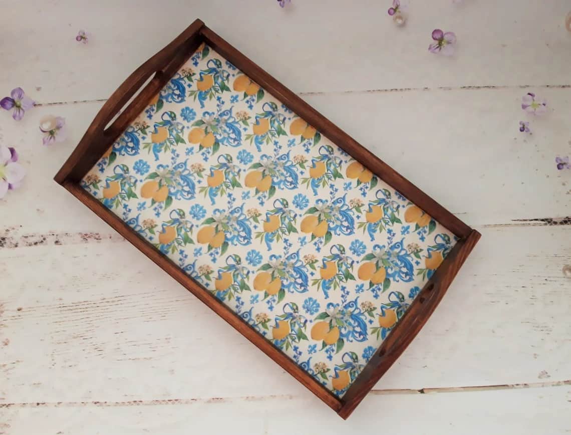 lemon serving tray
