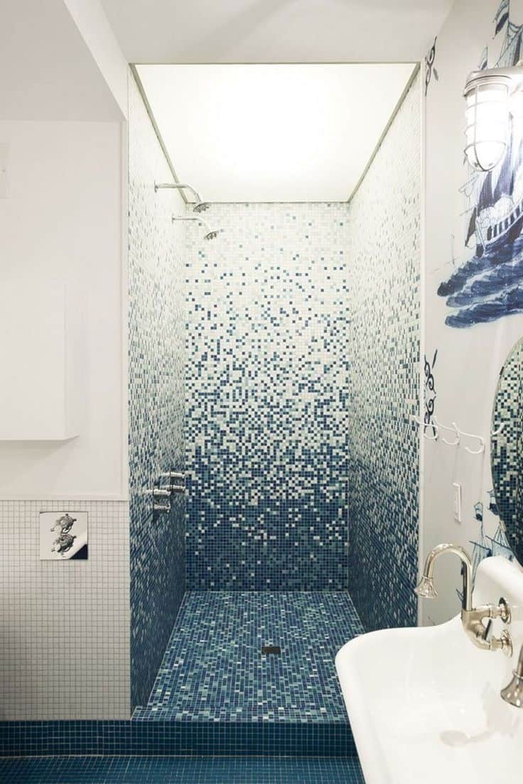 Mosaic Tiles Bathroom Floor