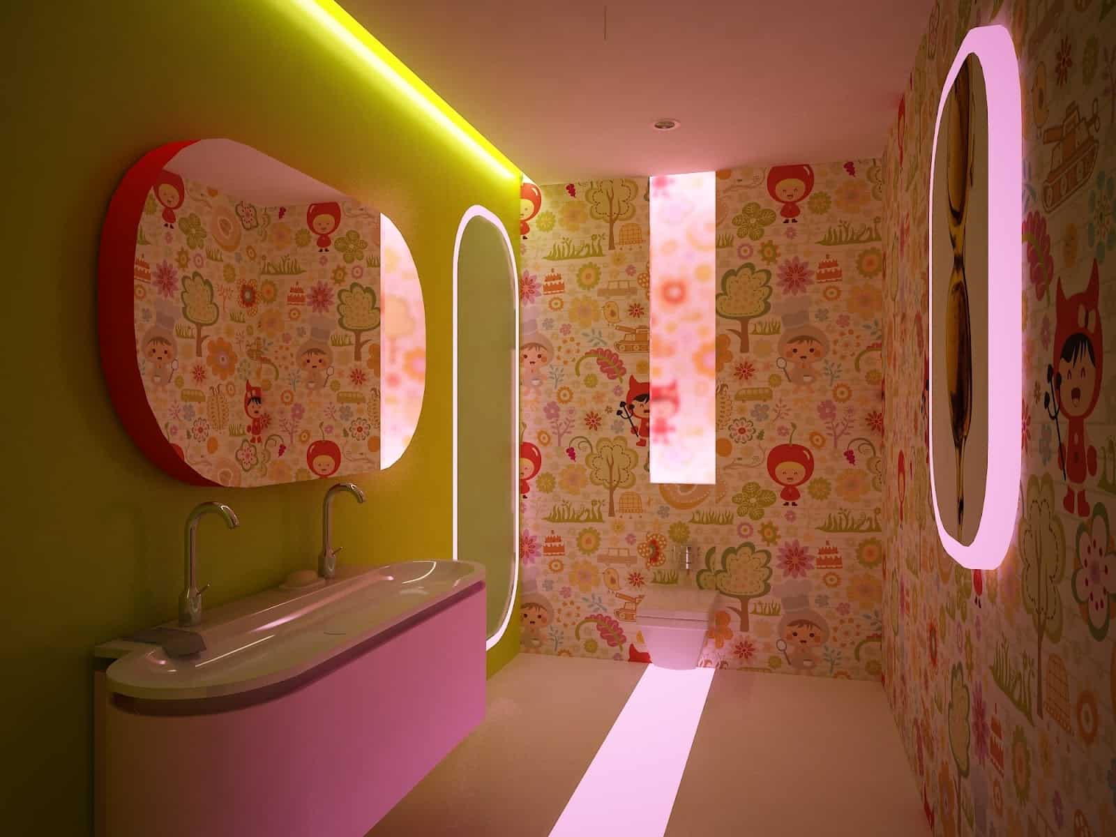 Paint The Bathroom Walls And Ceiling Kids Bathroom Ideas