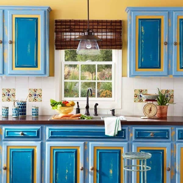 Paint Your Kitchen Door In A Coastal Color