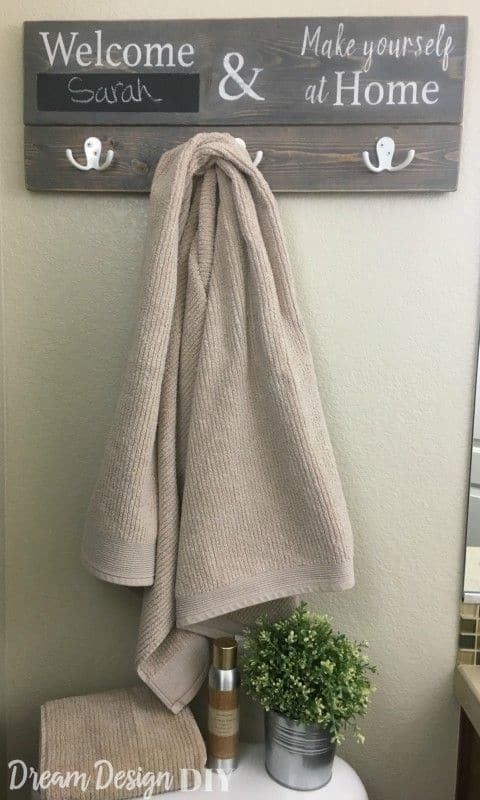 Personalized Bathroom Towel Holder