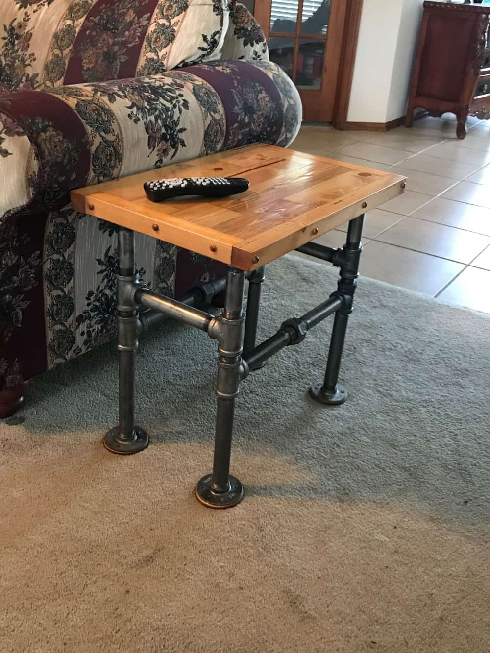 Pipe Leg End Table