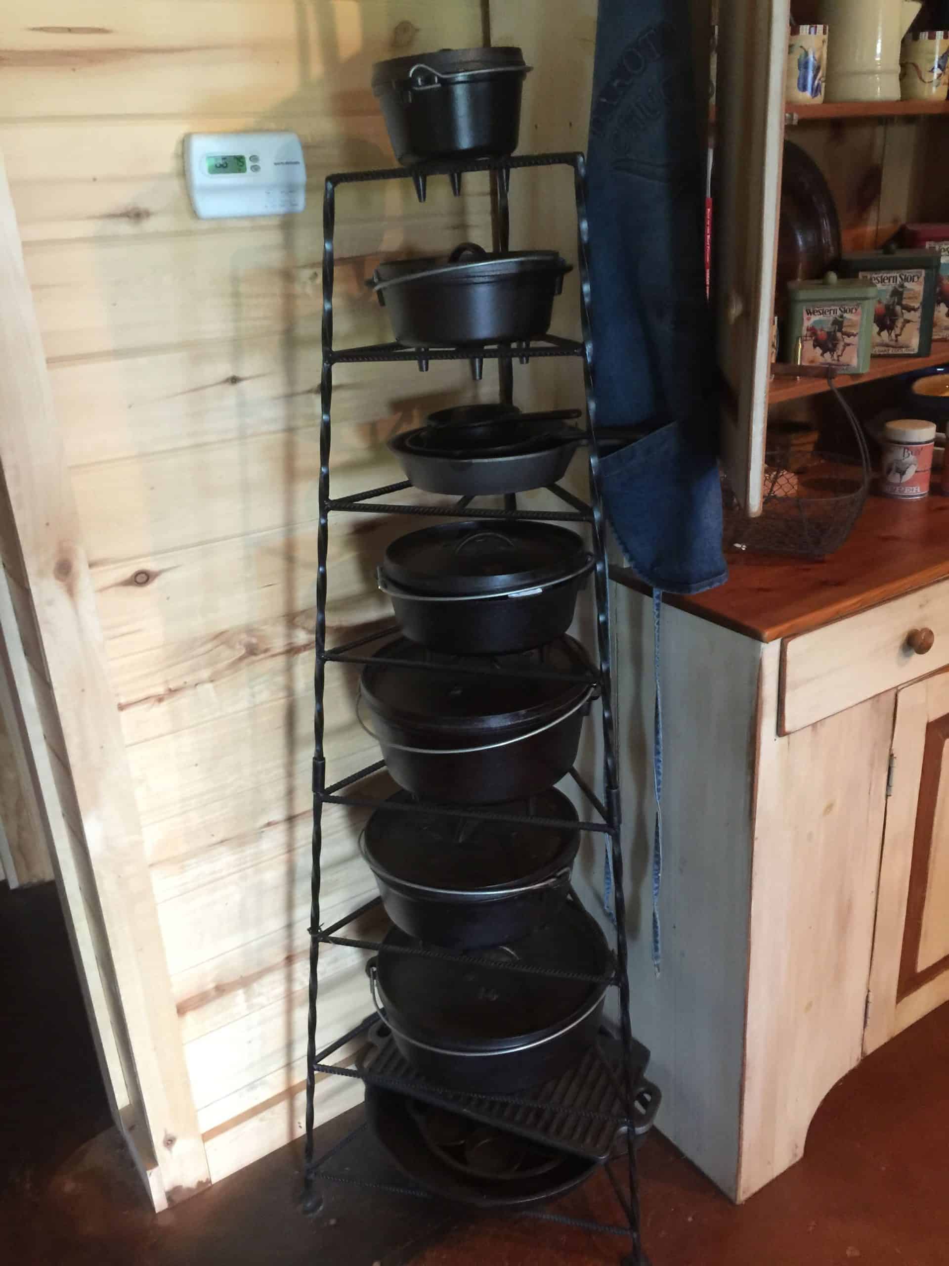 Place Pots And Pans In A Vertical Pot Rack
