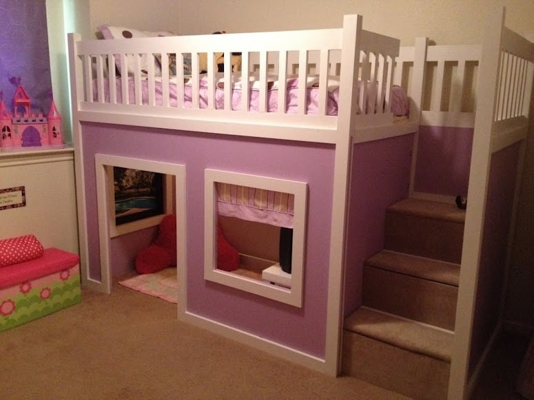 Playhouse Themed Diy Kid'S Bed Plans