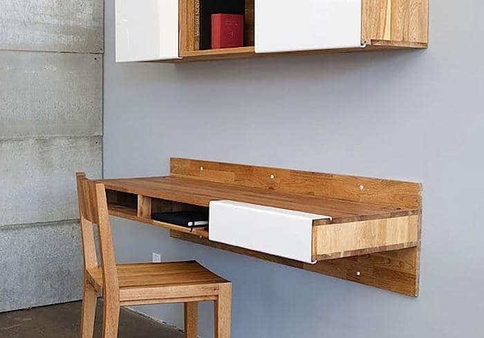 Reclaimed Wood Wall Mounted Desk Plans