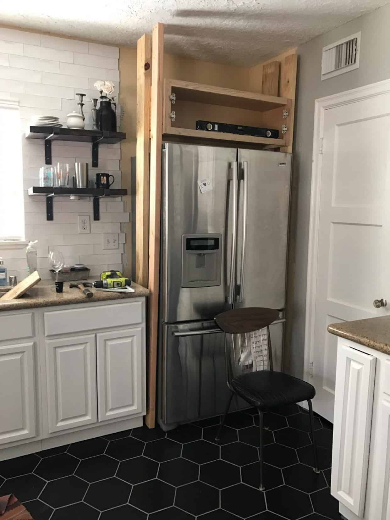 Shelves Over The Fridge