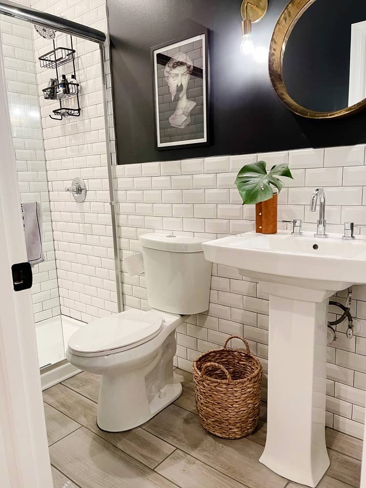 small basement bathroom