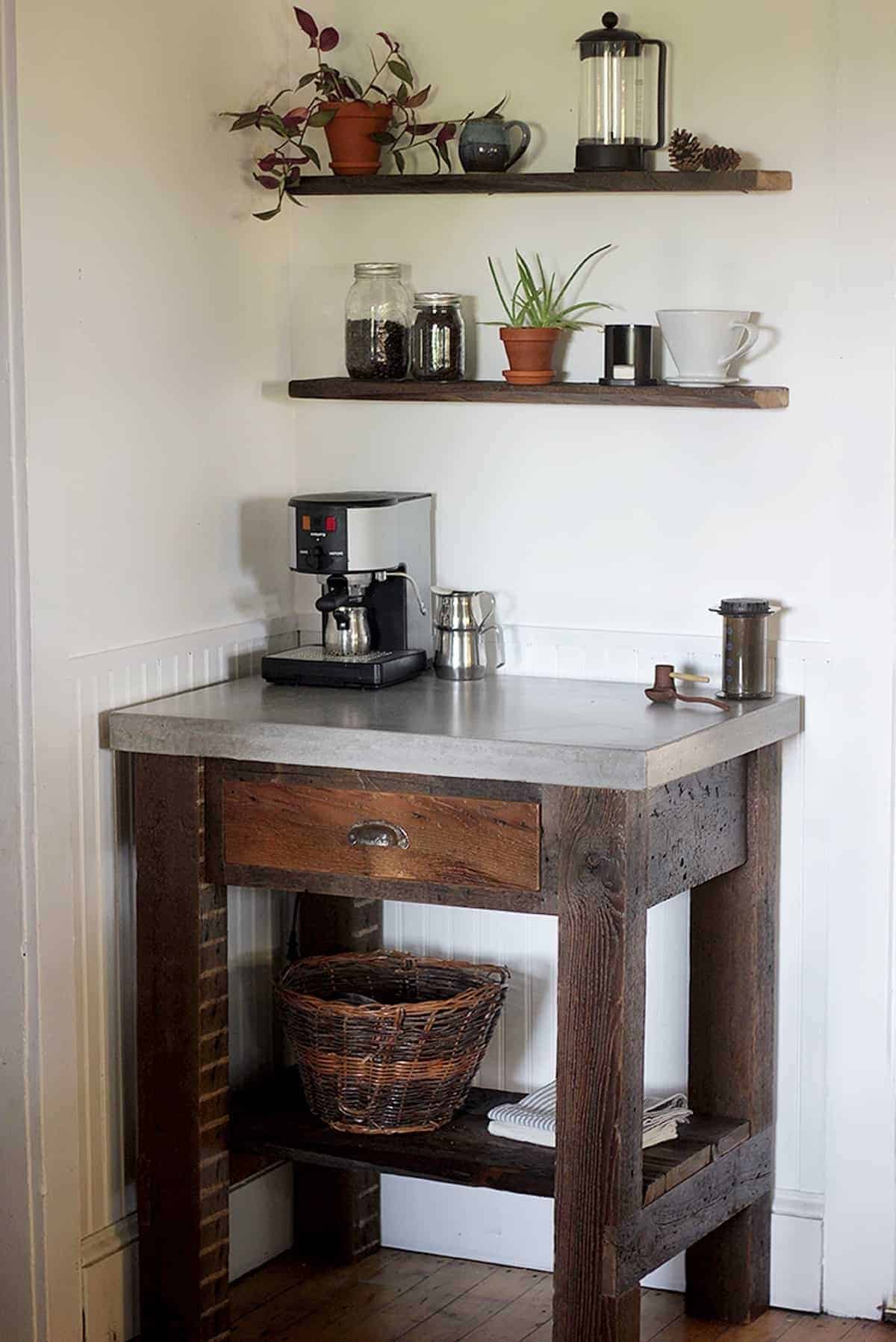 Small Kitchen Coffee Bar Console Table