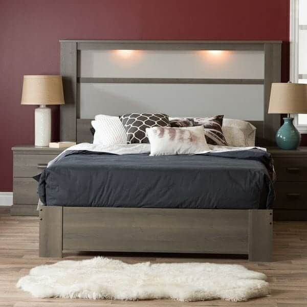 South Shore Gloria Headboard With Lights- King | Bedroom