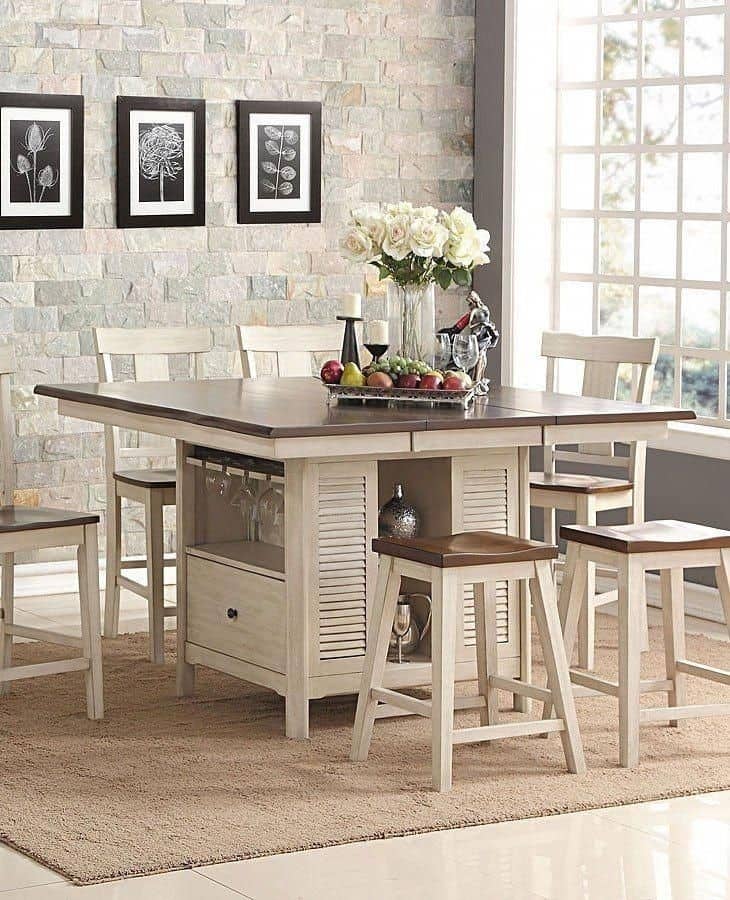 Square Kitchen Table With Storage