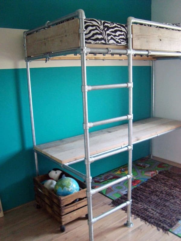 The Industrial Loft Bed