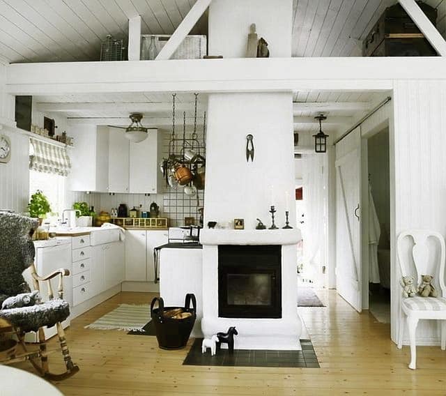 Tiny House Kitchen Ideas With Fireplace