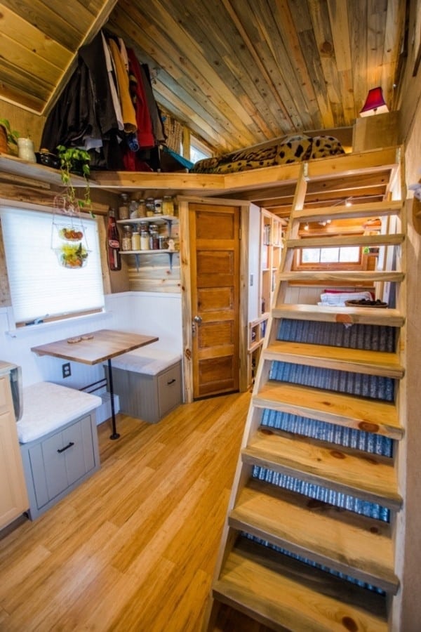 Tiny House Kitchen With Ladder
