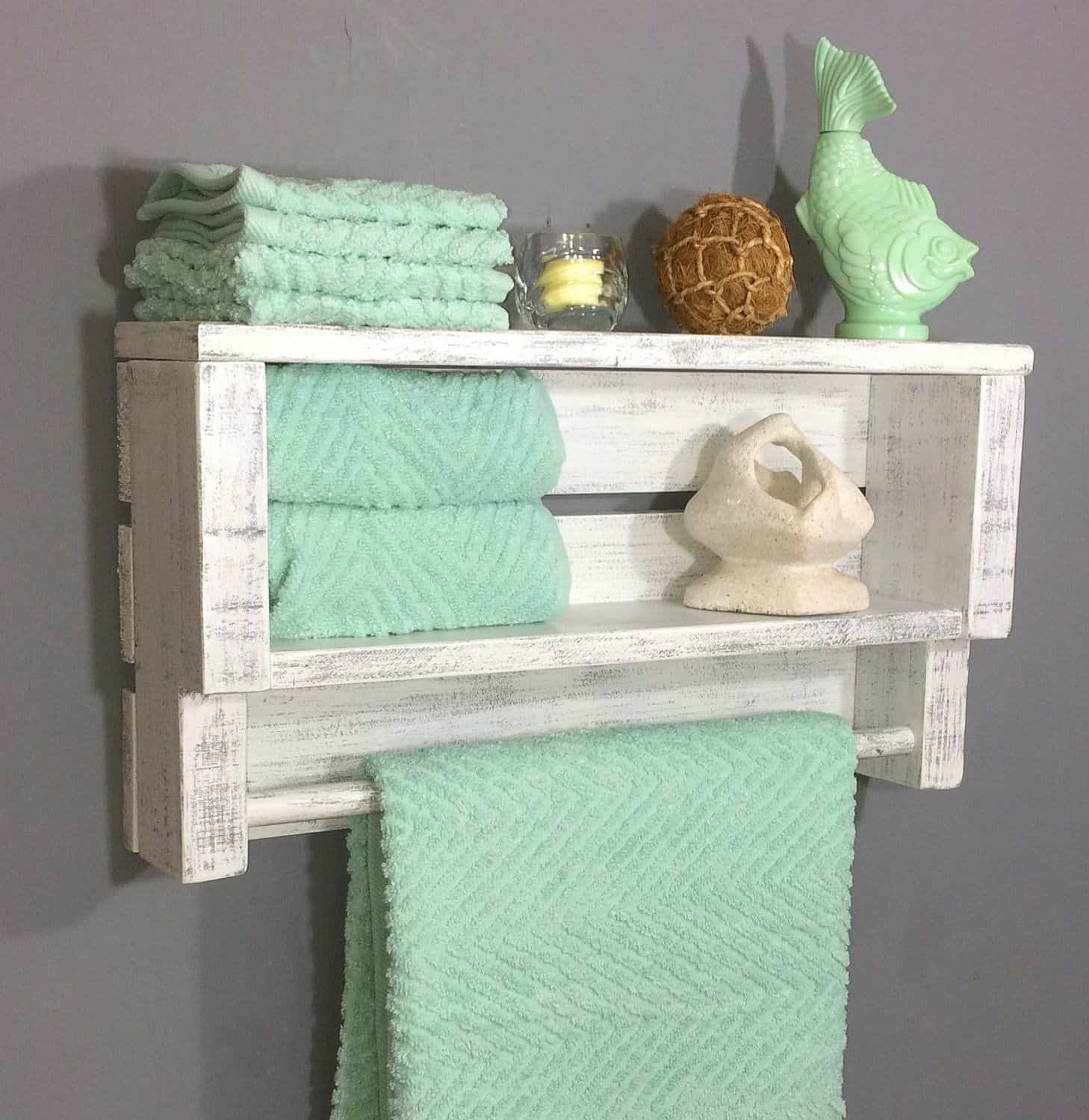 Towel Bar With Shelf For The Bathroom