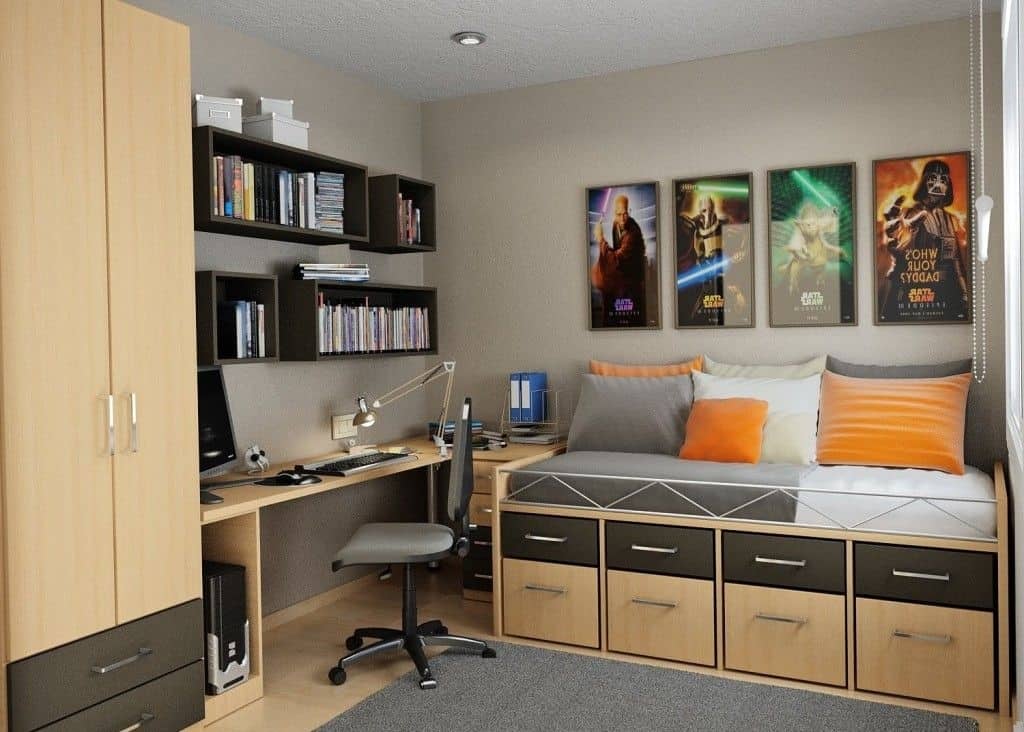 Transitional Bedroom Office Ideas