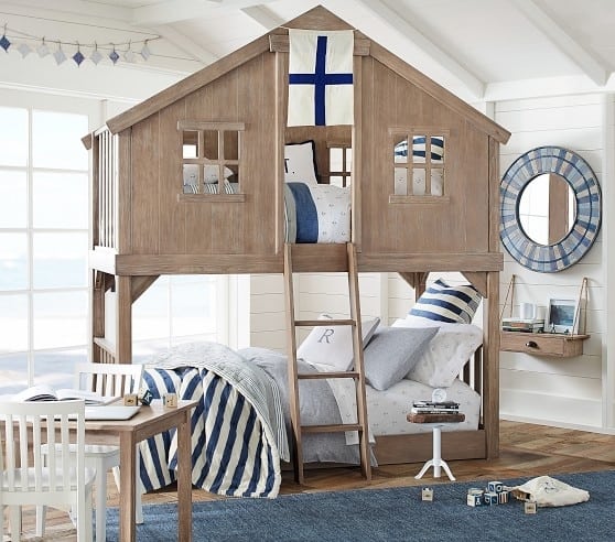Tree House Twin-Over-Twin Kids Bunk Bed