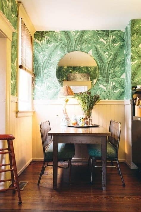 Tropical Small Eat In Kitchen For A Fun And Exotic Space