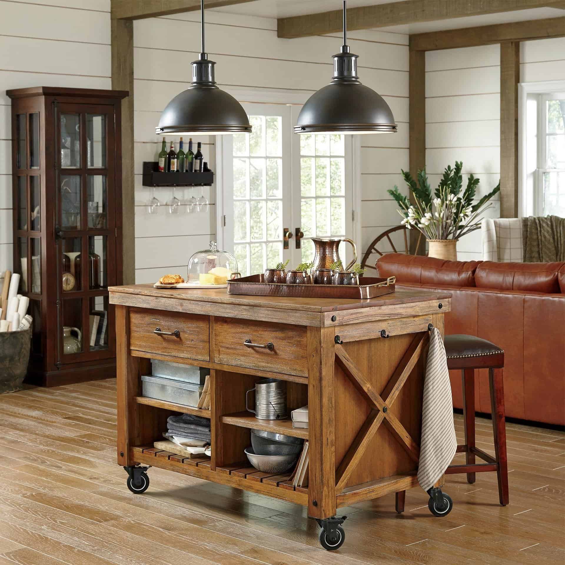 Upcycled Drawer Rustic Kitchen Island