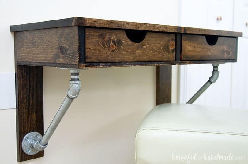 Wall Mounted Pipe Desk