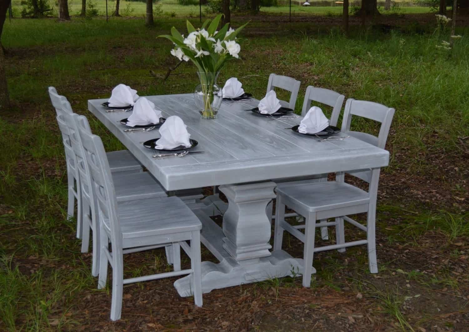 Weathered Gray Diy Farmhouse Table