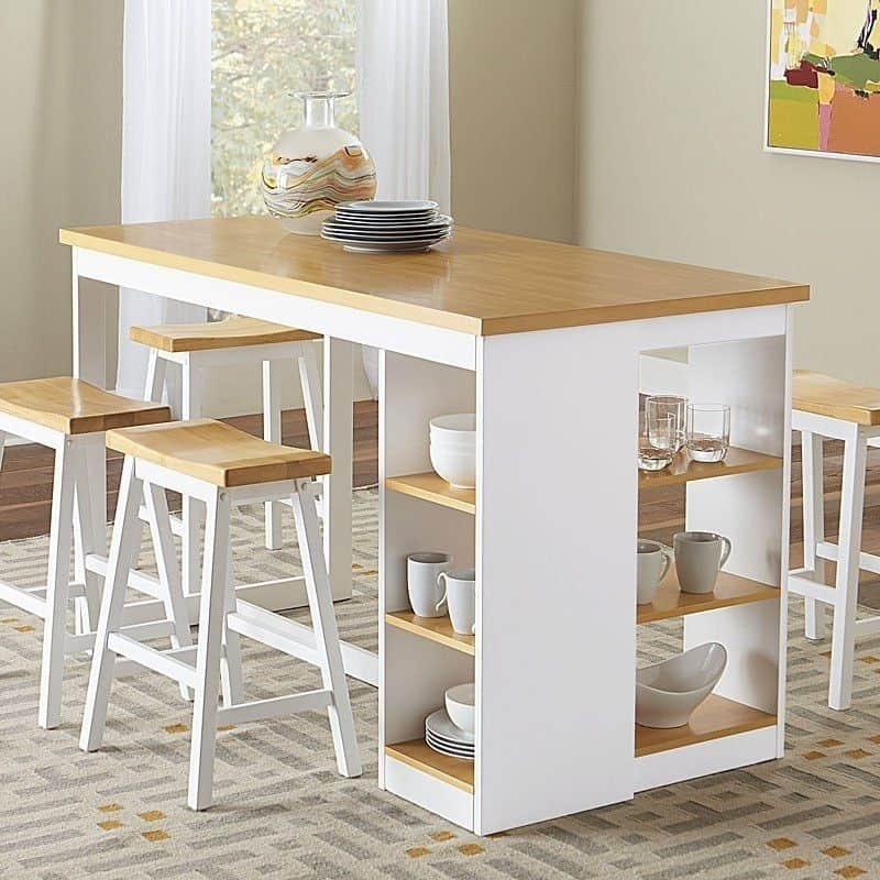 White Kitchen Table With Storage