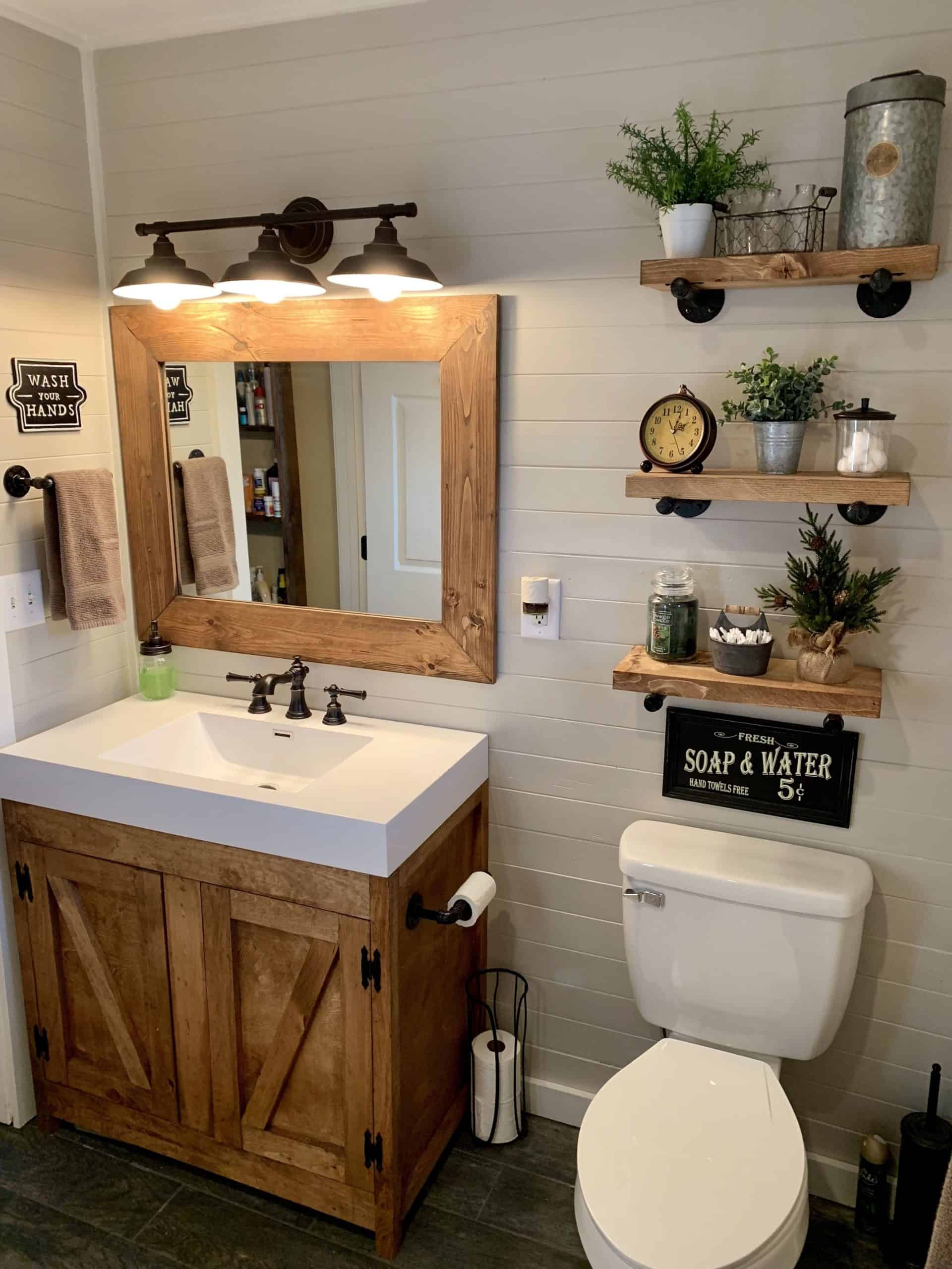 Wood Small Bathroom Storage Ideas