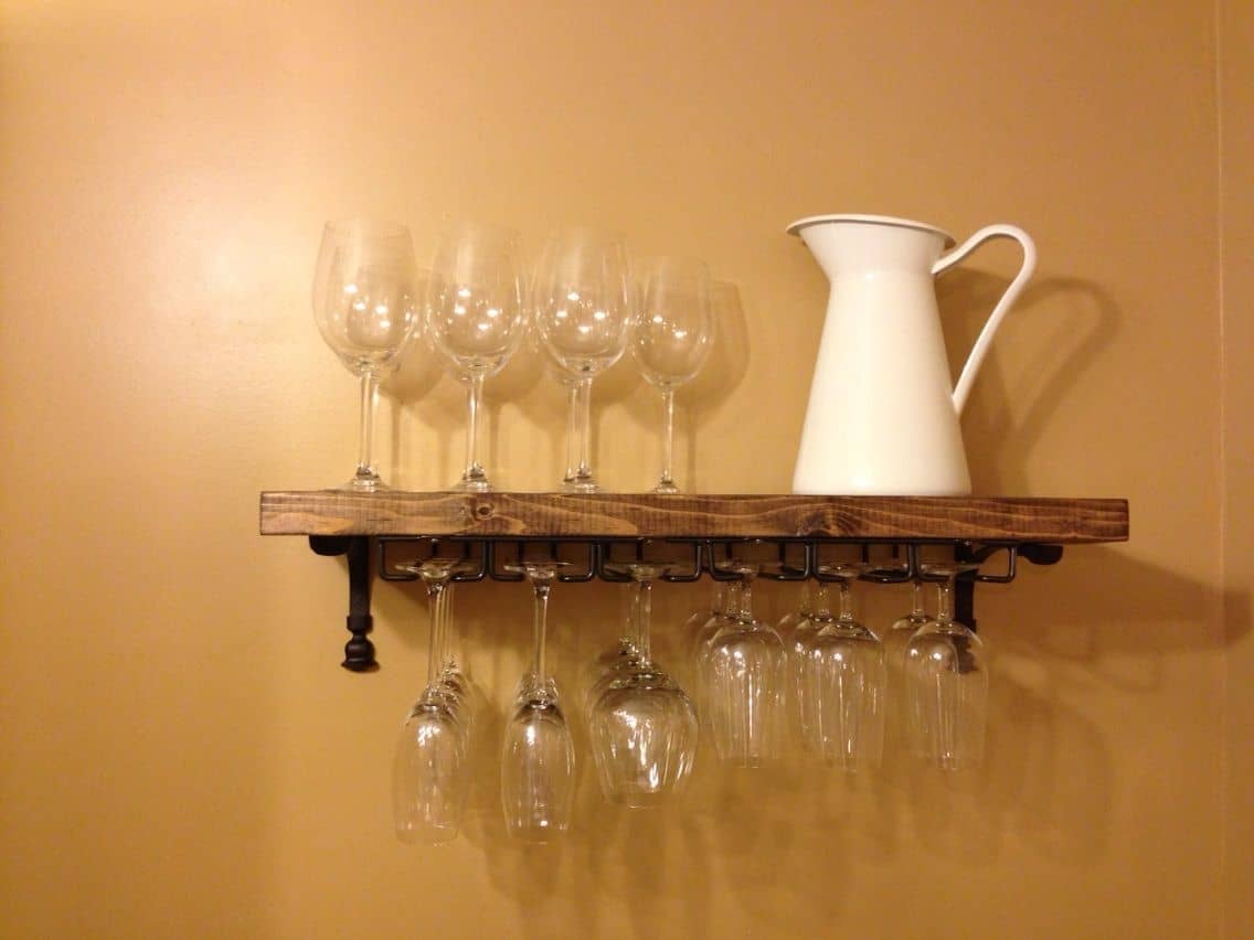 Wood Wine Glass Rack